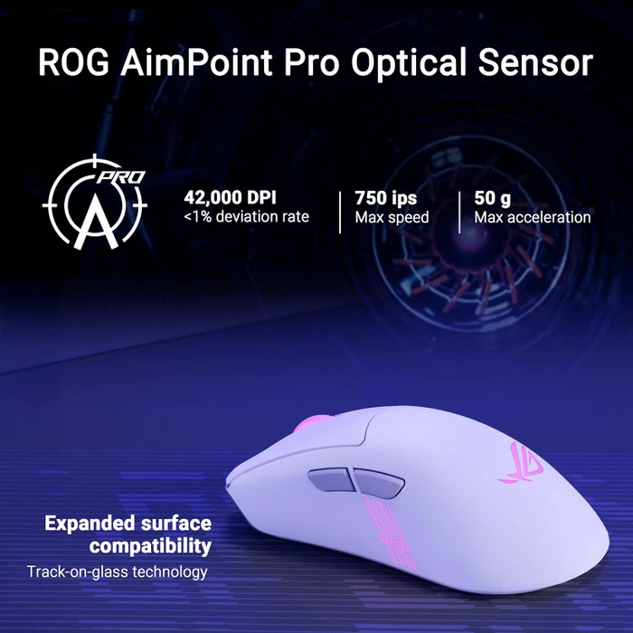 ASUS ROG Keris II Origin Wireless Moonlight White, USB/Bluetooth