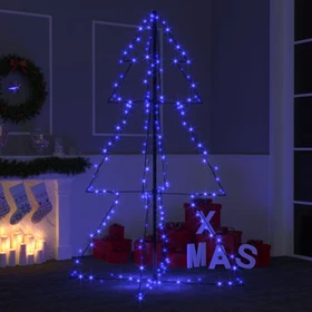 vidaXL Motiv Weihnachtsbaum 150x98cm LED 200x blau
