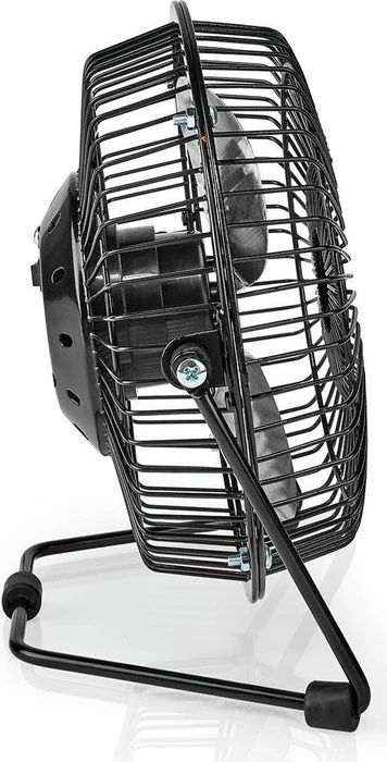 Nedis FNDK1BK15 USB Mini Tischventilator aus Metall 15cm schwarz