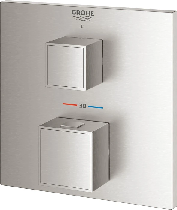 Grohe Grohtherm Cube Thermostat-Brausearmatur supersteel