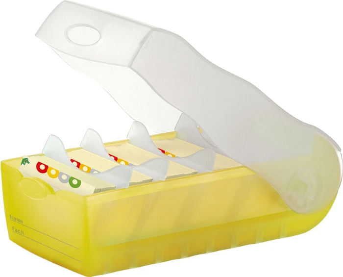 HAN Croco Karteibox, A7, transparent/transparent, inkl. 100 Karteikarten