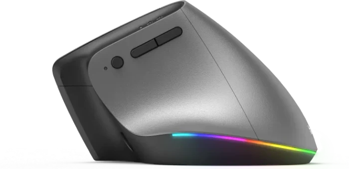 Hama EMW-700 Vertical Ergonomic Multi Device Mouse, grau/schwarz, USB/Bluetooth