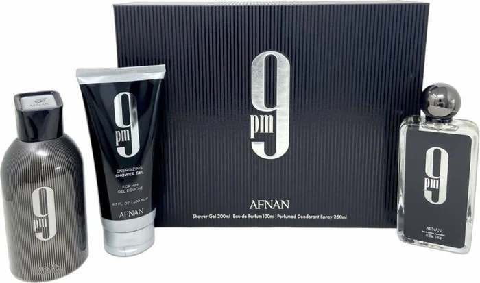 Afnan 9 PM EdP 100ml + Deo Spray 150ml + Duschgel 150ml Duftset