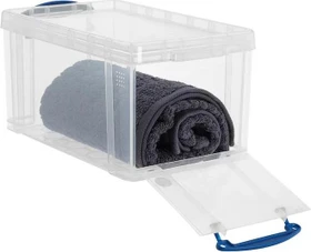Really Useful Box Aufbewahrungsbox mit Frontklappe, 8l, transparent