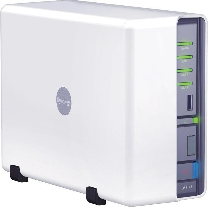 Synology DiskStation DS211j, 128MB RAM, 1x RJ-45 1000Base-T, 3x USB-A 2.0