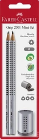 Faber-Castell Grip 2001 Bleistift B graphit, Anspitzer, 2er-Pack