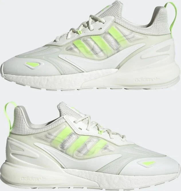 adidas ZX 2K Boost 2.0 white tint/signal green/grey two (Herren)