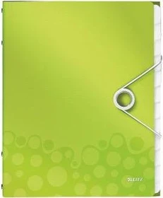Leitz WOW Ordnungsmappe, 12 Fächer, A4, grün metallic