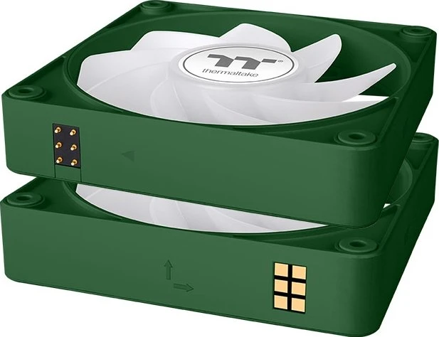 Thermaltake CT140 EX ARGB Sync Reverse Racing Green, grün/weiß, 140mm, 3er-Pack