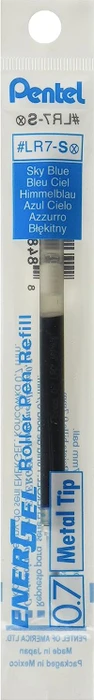 Pentel EnerGel Roller Pen LR7-SX Tintenrollermine 0.35mm (0.7mm Ball) himmelblau, 12er-Pack