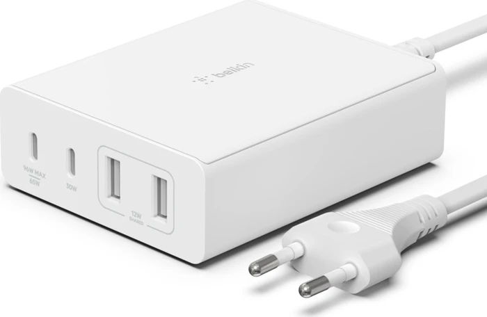 Belkin BoostCharge Pro 4-Port-GaN-Ladegerät 108W weiß