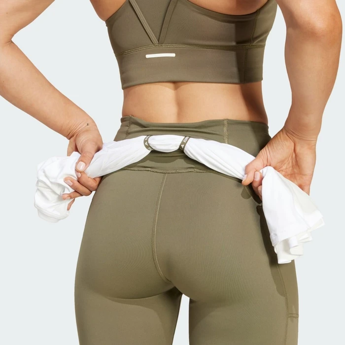 adidas Own the Run Full-Length Laufhose lang olive strata (Damen)