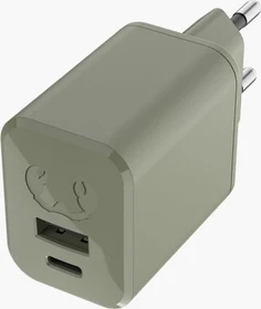 Fresh 'n Rebel USB + USB-C Mini Charger 45W PD dried green