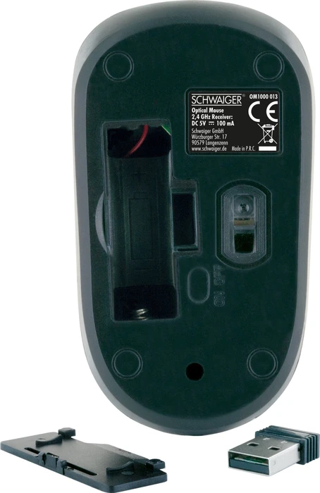 Schwaiger PC Funkmaus schwarz, USB