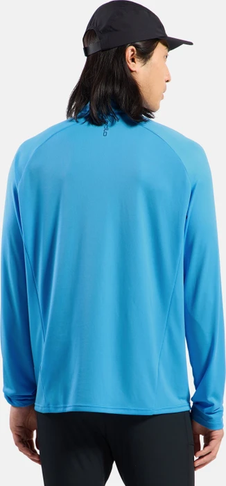 Odlo Essentials Ceramiwarm Midlayer Half Zip Laufshirt langarm azure blue (Herren)