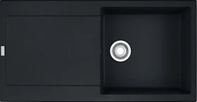 Franke Maris MRG 611-100 Einbau Becken reversibel mit Ablauffernbedienung black matt
