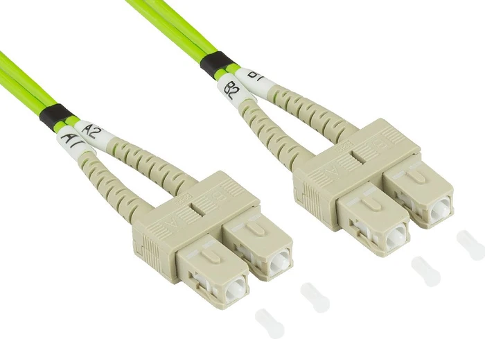 Good Connections LWL Duplex Kabel, OM5, 2x SC Stecker/2x SC Stecker, 2m, grün