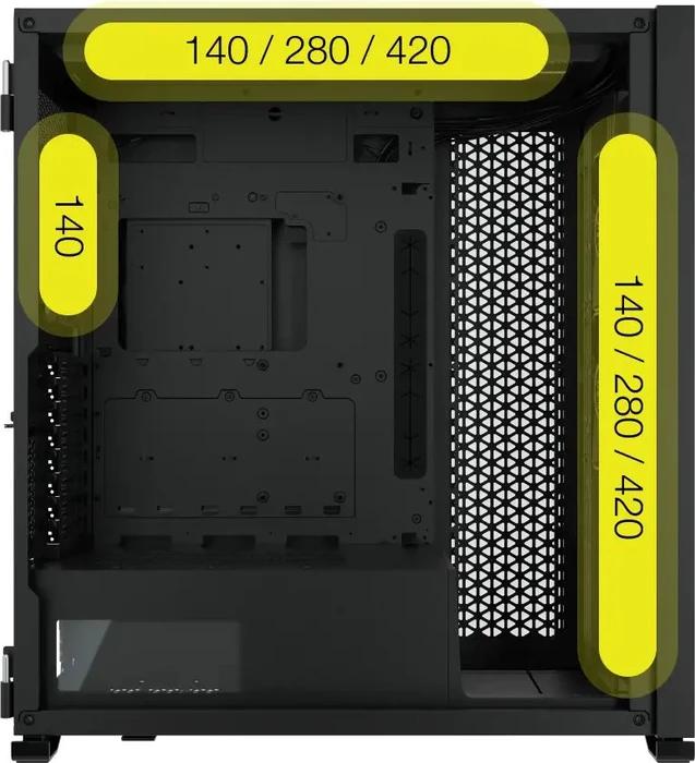 Corsair 7000D Airflow, schwarz, Glasfenster