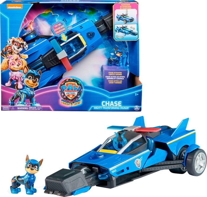 Spin Master Paw Patrol - The Mighty Movie - Chases Deluxe Raketen-Fahrzeug