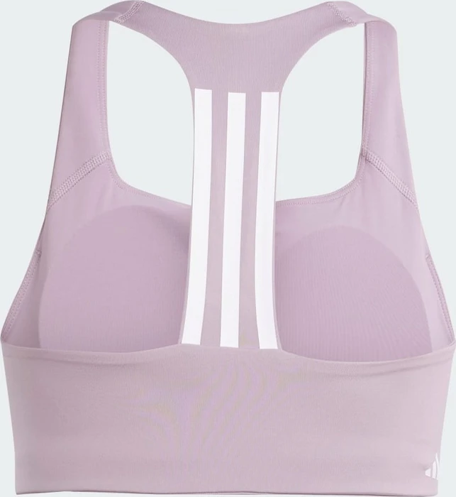adidas Powerimpact Training Medium-Support 3-Streifen Sport-BH preloved fig (Damen)