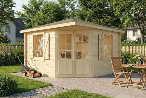 Alpholz Gartenhaus Monica Royal 375x375cm natur