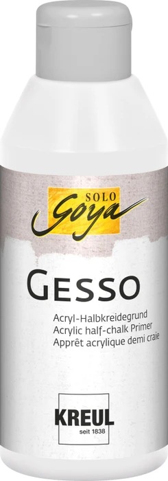 Kreul Solo Goya Gesso Acryl-Halbkreidebasis seidenmatt, weiß, 250ml (85271)