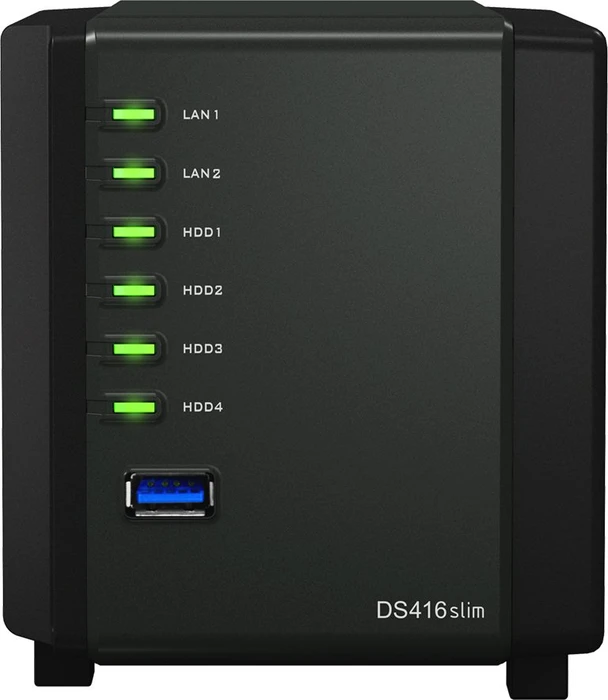 Synology DiskStation DS416slim 1.5TB, 512MB RAM, 2x RJ-45 1000Base-T, 2x USB-A 3.0