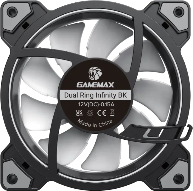 GameMax Dual Ring Infinity, schwarz, 120mm