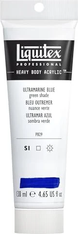 Liquitex Professional Heavy Body Acrylic ultramarine blue green shade, 138ml