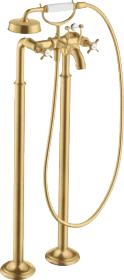 Hansgrohe Axor Montreux 2-Griff Wannenarmatur bodenstehend mit Kreuzgriffen brushed goldoptik