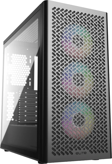 Cooler Master Elite 502 Black, Glasfenster