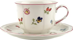 Villeroy & Boch Petite Fleur Cappuccinotasse mit Untertasse, 2-tlg.