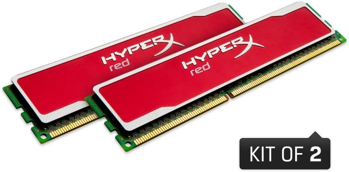 Kingston FURY blu. red XMP UDIMM 8GB Kit, DDR3-1600, CL9-9-9-27, 2R