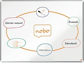 Nobo Whiteboard Premium Plus, weiß, 90x120cm