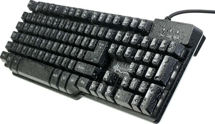 GeneralKeys Halbmechanische Gaming-Tastatur, schwarz, USB, DE