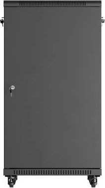 Lanberg 19" Rackschrank 22HE, freistehend, Flat Pack, Glastür, IP20, RAL 9004, 600mm tief