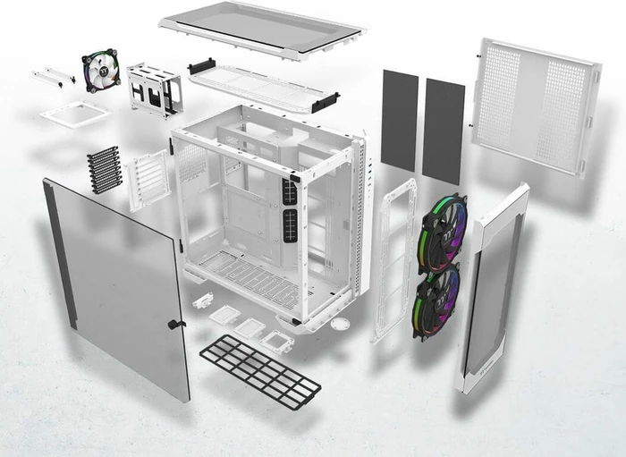 Thermaltake View 51 TG Snow ARGB Edition, weiß, Glasfenster
