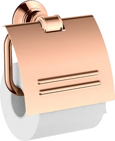Hansgrohe AXOR Montreux Toilettenpapierhalter mit Deckel polished red gold