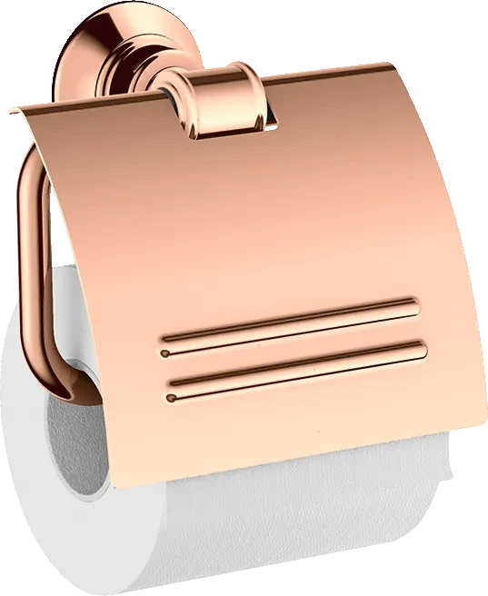 Hansgrohe AXOR Montreux Toilettenpapierhalter mit Deckel polished red gold