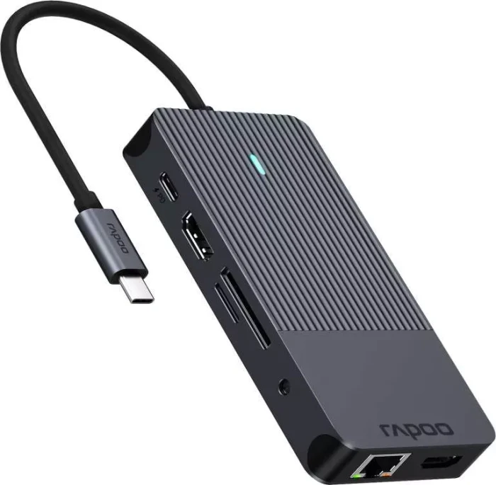 Rapoo UCM-2004 8-in-1 Multiport Adapter, 1x USB-C 3.0 [Stecker]