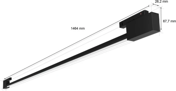 Philips Hue White and Color Ambiance Perifo Schienensystem Gradient Light Tube groß 29.5W schwarz