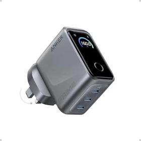 Anker Prime Ladegerät (160W, 3 Ports, Intelligentes Display) silber