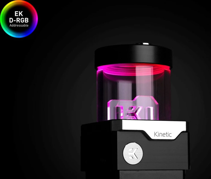 EK Water Blocks Quantum Line EK-Quantum Kinetic TBE 120 VTX PWM D-RGB, Acetal, mit Pumpe