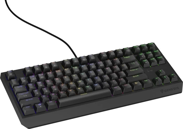 Genesis Thor 230 TKL, schwarz, LEDs RGB, hot-swap, Gaote Outemu BROWN, USB, US