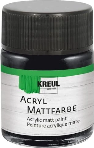 Kreul Acryl Mattfarbe, schwarz, 50ml