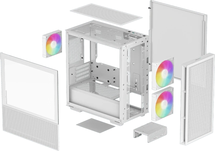 DeepCool CH360 WH, weiß, Glasfenster