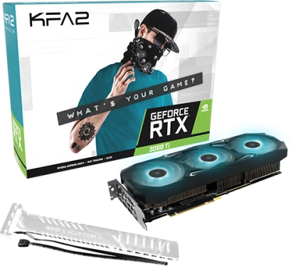 KFA2 GeForce RTX 3060 Ti SG Plus V2 (1-Click OC), 8GB GDDR6X, HDMI, 3x DP