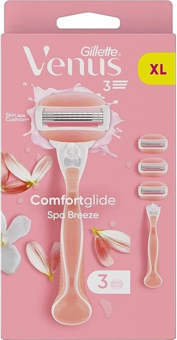 Gillette Venus ComfortGlide Spa Breeze Rasierer + 3 Wechselklingen