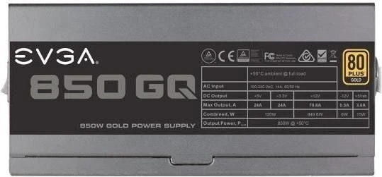 EVGA GQ 850 850W, ATX 2.3