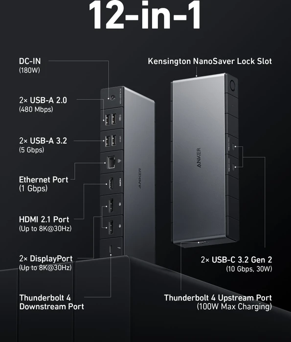 Anker 778 12-in-1 Dock, Thunderbolt 4 [Buchse]
